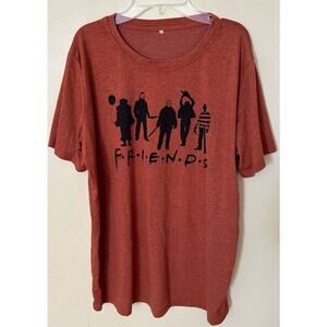 Women’s orange Halloween friends graphic tee size XL